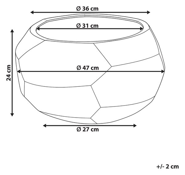 Květináč RAURIS 47 cm Šedá