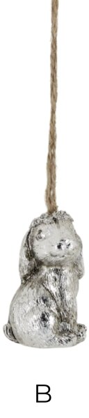 Závěsná velikonoční dekorace Rabbit Silver A