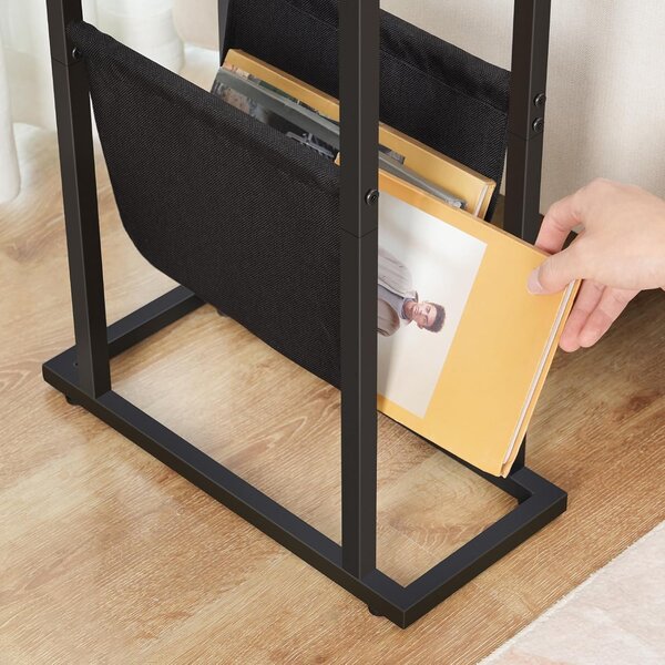 VASAGLE Odkládací stolek Fido 40 cm černý/čirý