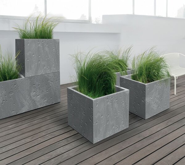 Květináč SIERRA CASE BETON EFFECT 57,7 cm - barva: černý beton