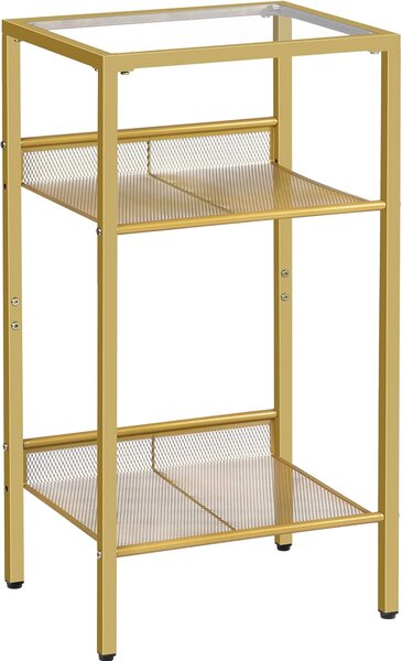 Odkládací stolek Vasagle Nortia 40 cm čirý/zlatý