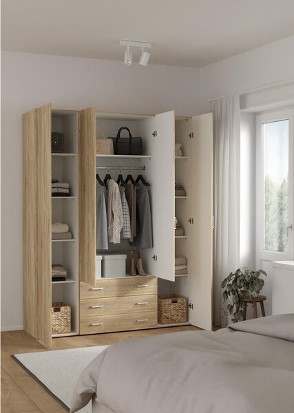Šatní skříň Sid 154 x 49,5 x 200,4 cm, dub sonoma