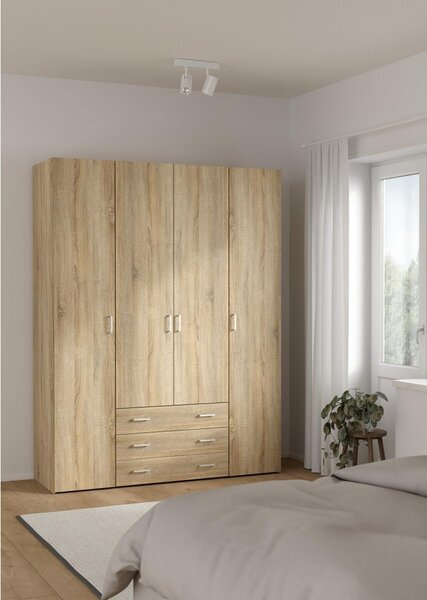 Šatní skříň Sid 154 x 49,5 x 200,4 cm, dub sonoma
