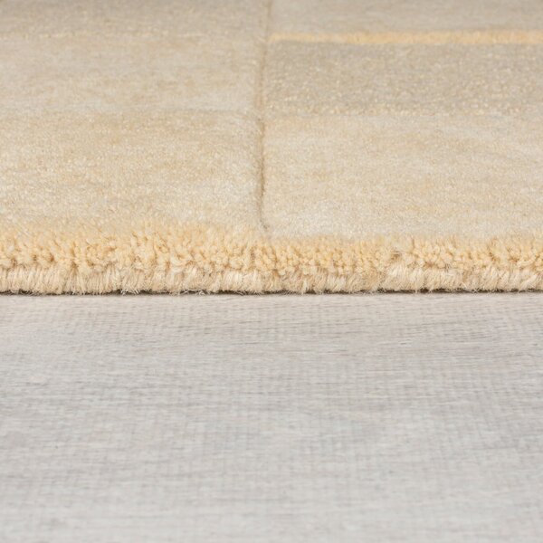 Béžový vlněný koberec 170x120 cm Checkerboard - Flair Rugs