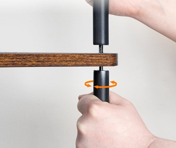 Rohový regál Vasagle Ebbi 30 cm hnědý/černý