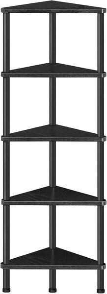Rohový regál Vasagle Ebbi 30 cm černý