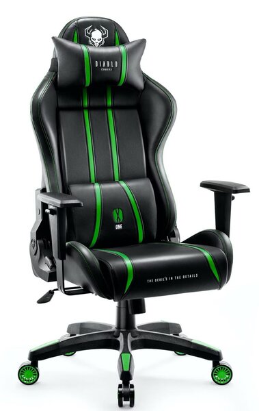 Diablo Chairs - Herní křeslo Diablo X-One 2.0 Normal: černo-zelené
