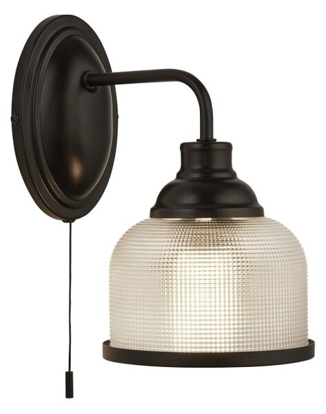 Searchlight 2671-1BK Nástěnná lampa BISTRO matná černá s vypínačem