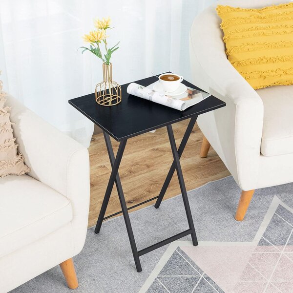 Skládací odkládací stolek Vasagle Abby 48 cm černý