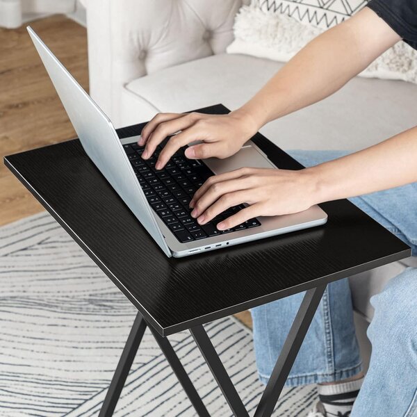 Skládací odkládací stolek Vasagle Abby 48 cm černý