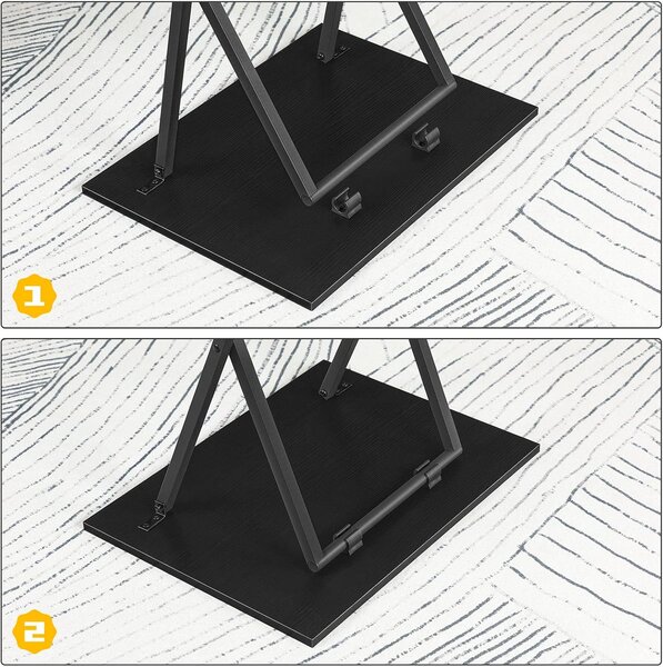 Skládací odkládací stolek Vasagle Abby 48 cm černý