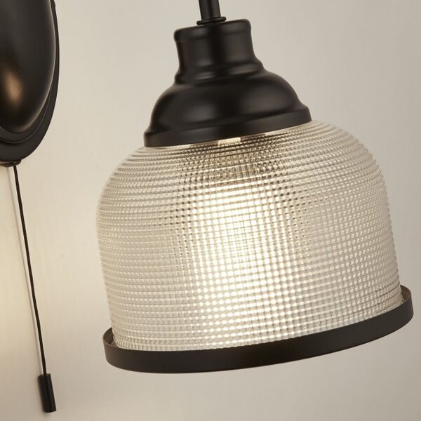Searchlight 2671-1BK Nástěnná lampa BISTRO matná černá s vypínačem