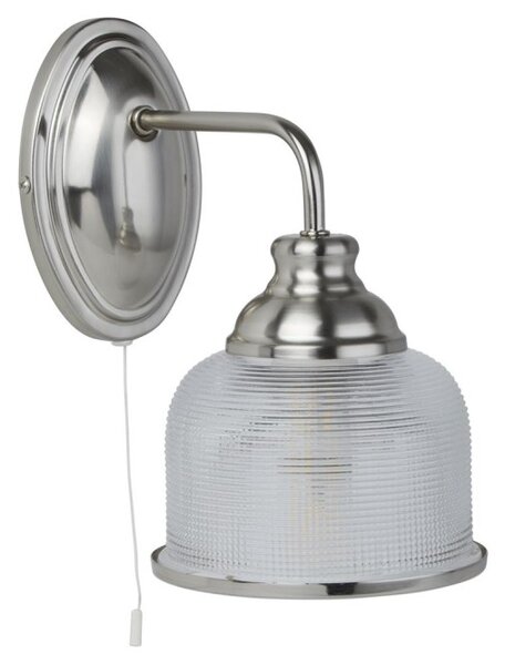 Searchlight 2671-1SS Nástěnná lampa BISTRO satin s vypínačem