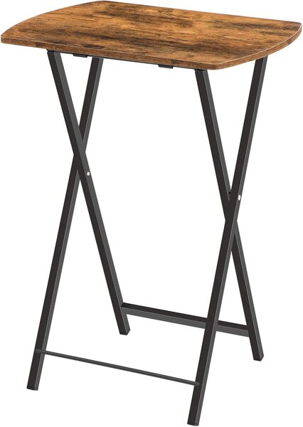 Skládací odkládací stolek Vasagle Fiona 48 cm hnědý/černý