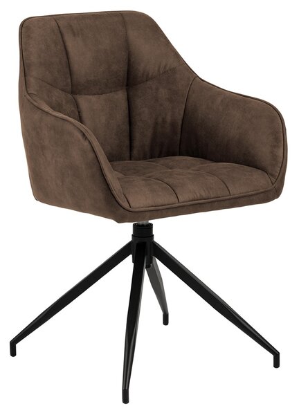 ACTONA Jídelní židle s područkou Armi, hnědá/černá