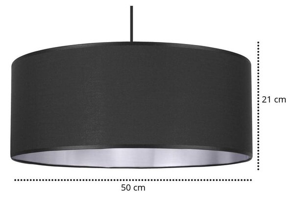 Závěsné svítidlo Shade, 1x textilní stínítko (výběr ze 2 barev), (výběr ze 3 barev konstrukce), (fi 50cm), ch