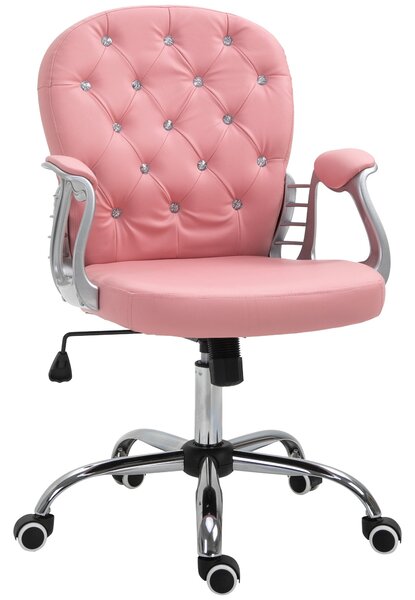 Vinsetto Kancelářská Židle, Ergonomická Židle s Područek, Polstrované Opěradlo, Výškově Nastavitelná Počítačová Židle z Umělé Kůže, Otočná Židle do Do