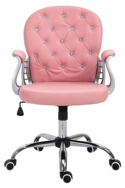 Vinsetto Kancelářská Židle, Ergonomická Židle s Područek, Polstrované Opěradlo, Výškově Nastavitelná Počítačová Židle z Umělé Kůže, Otočná Židle do Do
