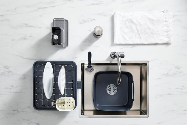 Šedý stojánek na mycí prostředky Joseph Joseph Caddy Sink Tidy