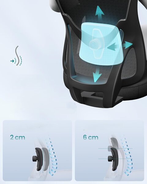 SONGMICS Kancelářská židle Vivaro černá