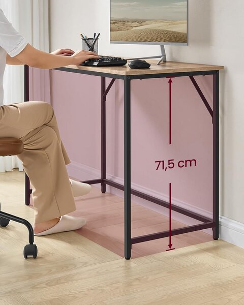 SONGMICS Psací stůl Vasagle Kolmo 100 cm černý/camel hnědý
