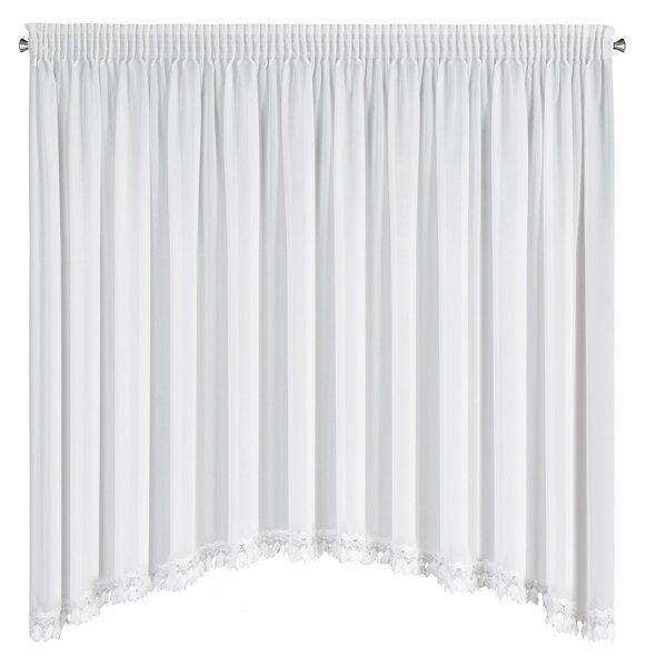 ZÁCLONA NA PÁSCE LORETA 400X160 CM BÍLÁ
