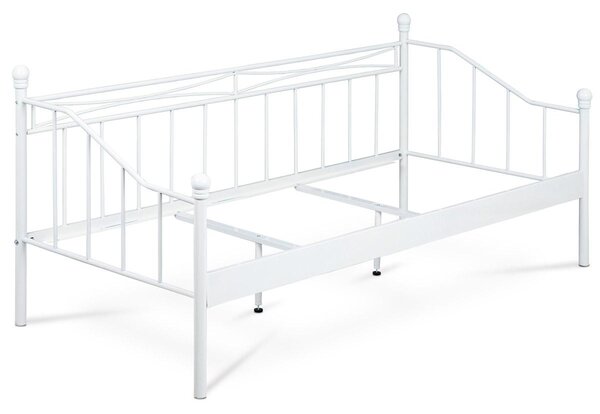 Kovová postel 90x200 Bakarissa (bílá matná)