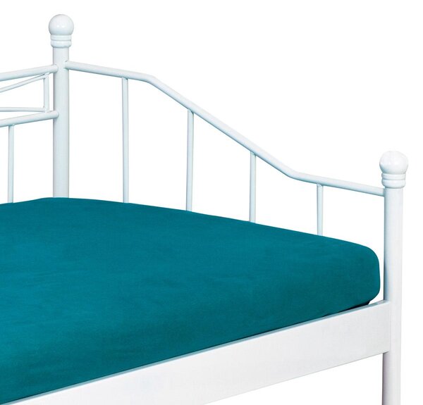 Kovová postel 90x200 Bakarissa (bílá matná)