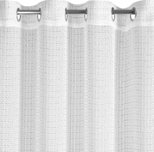 ZÁCLONA NA KROUŽCÍCH ELIRA 140X250 CM BÍLÁ