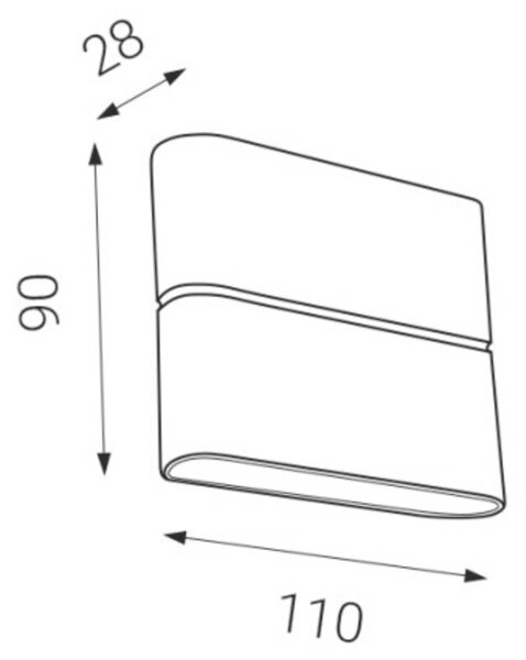 LED2 FLAT S, A NÁSTĚNNÉ ANTRACITOVÉ IP54 5131034