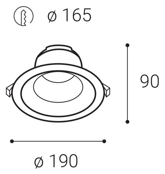 LED2 2236251 Zápustné venkovní svítidlo ALFA II 19 18-25W 3CCT 3000K/3500K/4000K UGR bílá