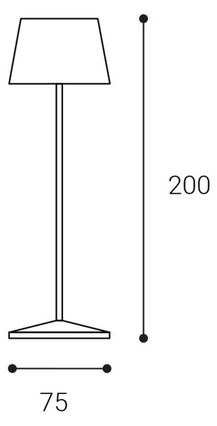 LED2 A1325519 Venkovní stolní svítidlo ROXY MINI, TC 2W DIM 2200K/3000K terakota