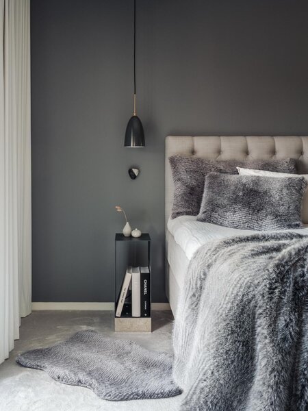 Skinnwille Home Collection Polštář Stily Grey, umělá kožešina, 60x40 cm