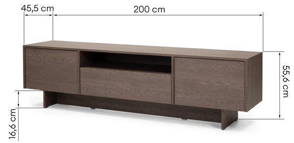 Hector TV stolek Kanso 200 cm dub Baltic Storm