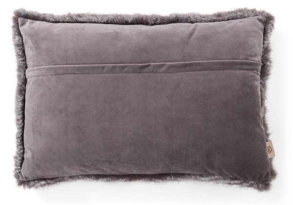 Skinnwille Home Collection Polštář Stily Grey, umělá kožešina, 60x40 cm