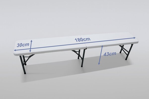Samostatná plastová lavice - 180 cm