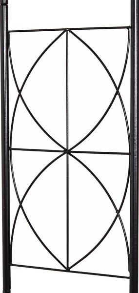 Outsunny Kovový Růžový Oblouk pro Šplhající Rostliny Zahradní Oblouk s Ostrým Vrcholem Kovová Konstrukce Obelisk pro Růže 114 x 30 x 230 cm Černý | Ao