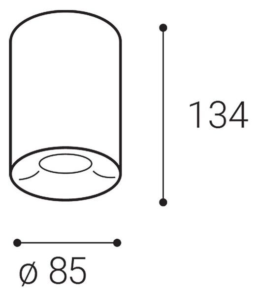 LED2 1150651 Stropní svítidlo TUBUS II C, W 9W 3000K/3500K/4000K UGR bílá