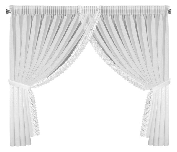 ZÁCLONA NA PÁSKÁ HESTÍ 400X160 CM BÍLÁ