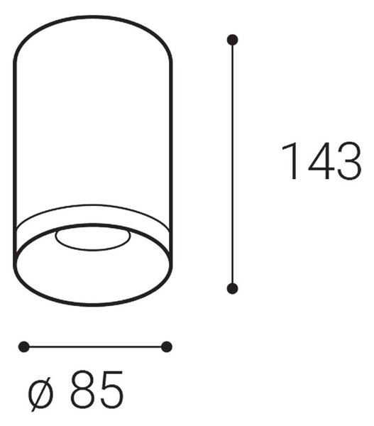 LED2 1150451 Stropní svítidlo TUBUS II A, W 9W 3000K/3500K/4000K UGR bílá