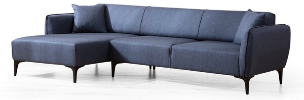 Hanah Home Rohová sedací souprava Belissimo 270 cm modrá levá