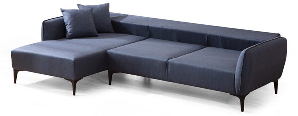 Hanah Home Rohová sedací souprava Belissimo 270 cm modrá levá