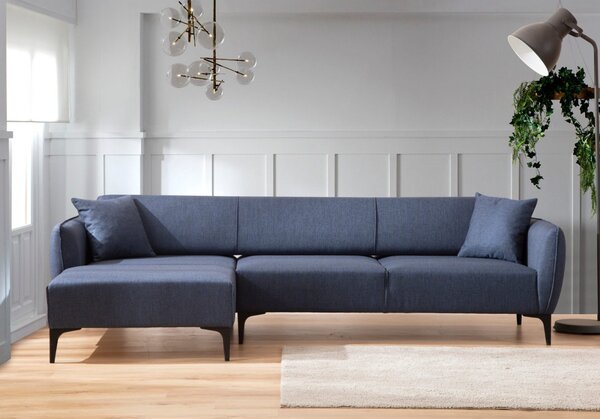 Hanah Home Rohová sedací souprava Belissimo 270 cm modrá levá