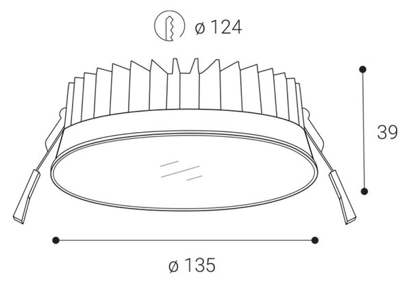 LED2 2151451 Zápustné svítidlo ZITA S, W 12-24W 3000K/3500K/4000K bílá