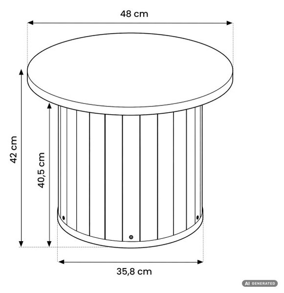 Konferenční stolek NUBO 48 cm kašmírový