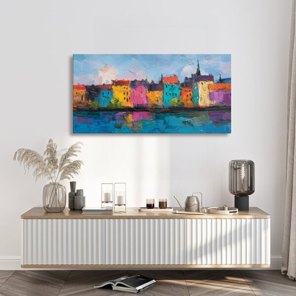 Obraz barevná městská architektura