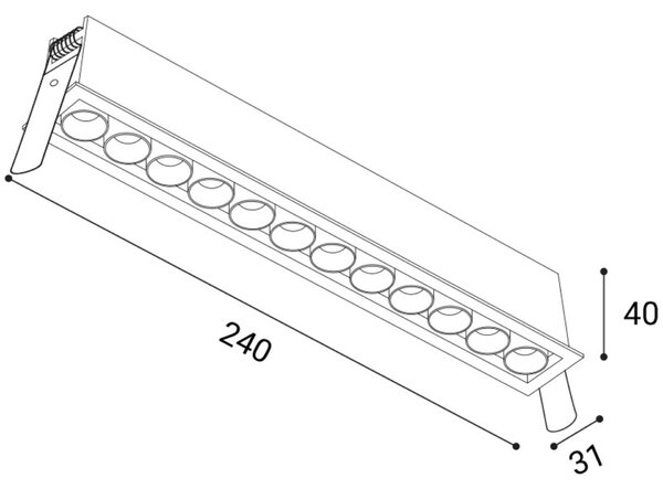 LED2 2560353 Zápustné svítidlo RIVA MINI 12, B 20W 3000K/3500K/4000K UGR černá