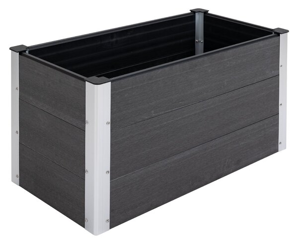 Outsunny Zvedený Záhon z Hliníku, Zahradní Záhon S Studeným Rámem, Květinový Box Odolný Vůči Počasí, Bez Spodní části, Roste Box 100x50x55,5cm pro Ter