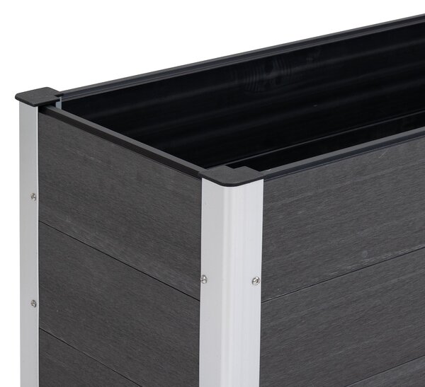 Outsunny Zvedený Záhon z Hliníku, Zahradní Záhon S Studeným Rámem, Květinový Box Odolný Vůči Počasí, Bez Spodní části, Roste Box 100x50x55,5cm pro Ter