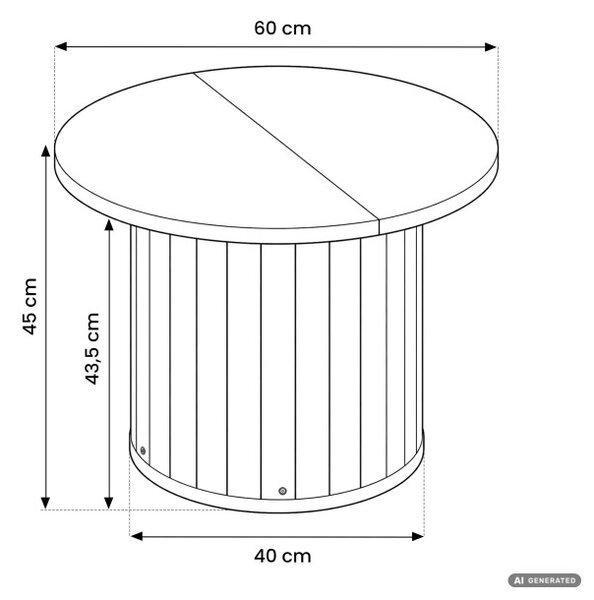 Konferenční stolek NUBO 60 cm černý